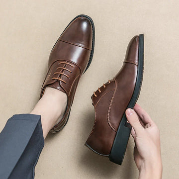 New Men's Luxury Business Leather Dress Shoes – Comfortable, Stylish, – orntli