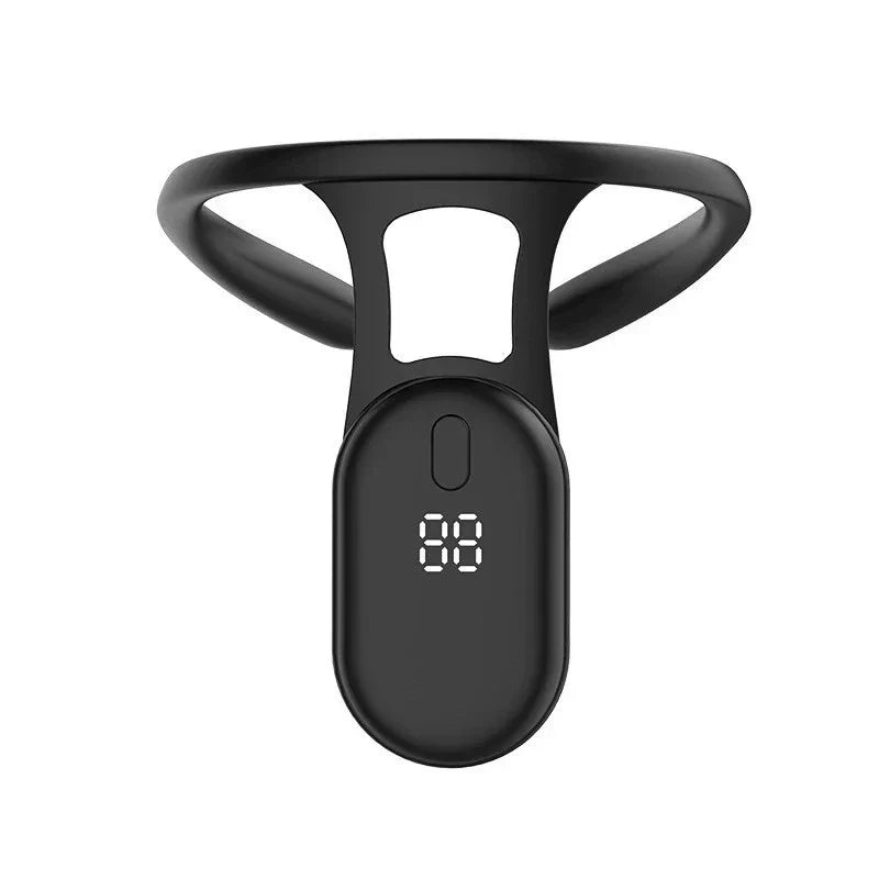 Chytrý připomínač držení těla - mikro-vibrační upozornění - silikon vhodný pro styk s potravinami - USB dobíjecí - černý
