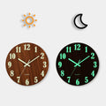 Reloj de Pared de Madera Silencioso y Luminoso