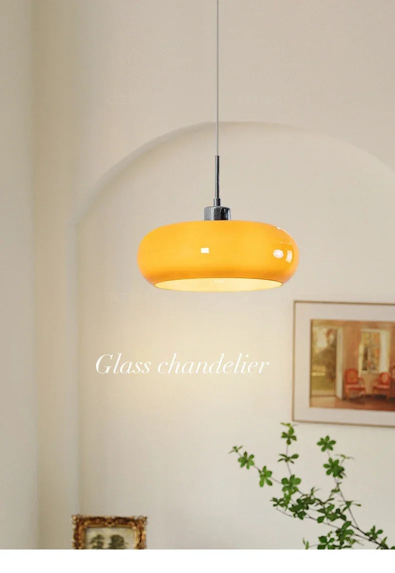 Aurora üveg éjjeli függeszték lámpa fehér vagy narancssárga árnyalattal
