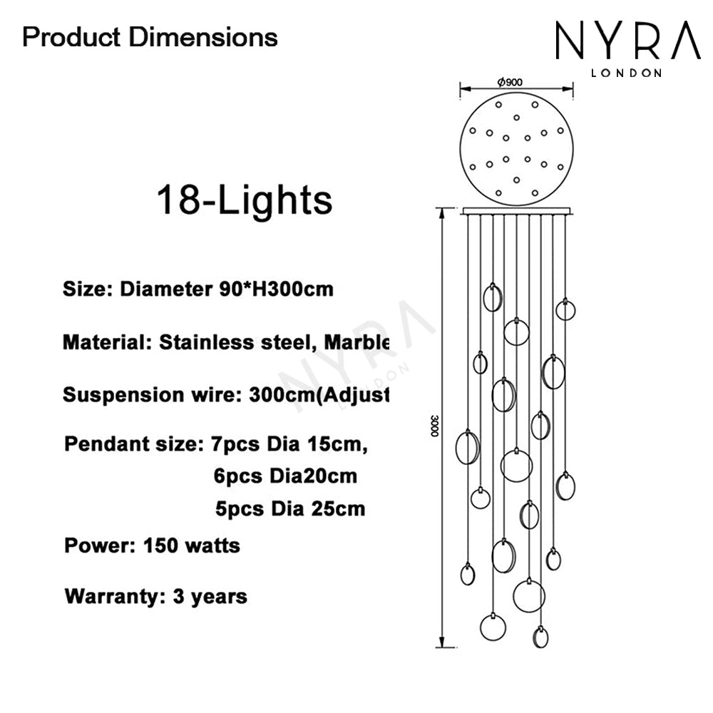 Modern Yaşam Alanları İçin Kristal Mermer Sarkıt Lambalar