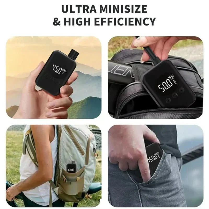 Bezdrátová mini pumpička na kolo TrailPulse s tlakem 150 PSI pro MTB a outdoorová dobrodružství