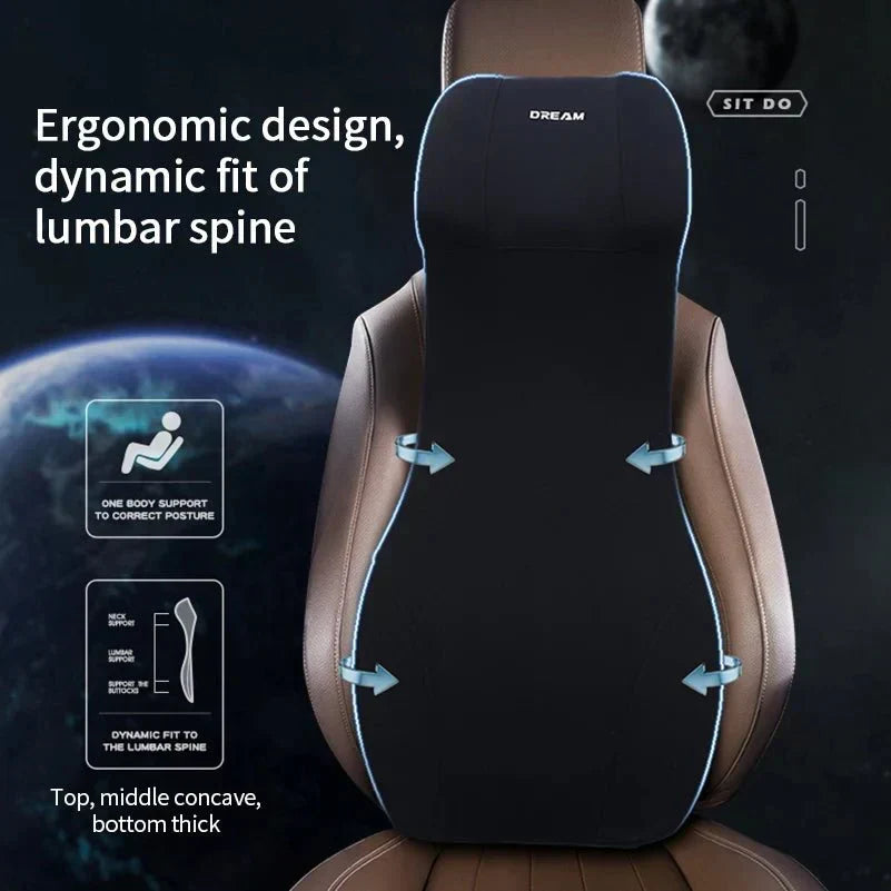 Apoio ergonómico NimbusForm em espuma viscoelástica para pescoço e zona lombar do carro, para condutores