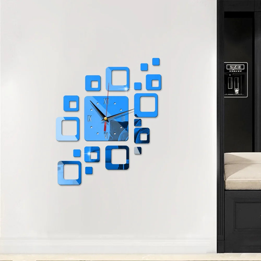 MirrorCraft - Reloj de pared acrílico cuadrado