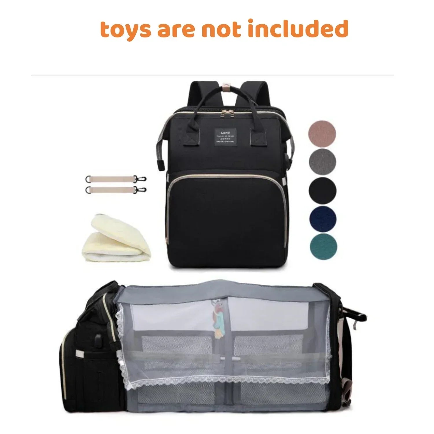 Beg Galas Bayi dengan Katil Lipat