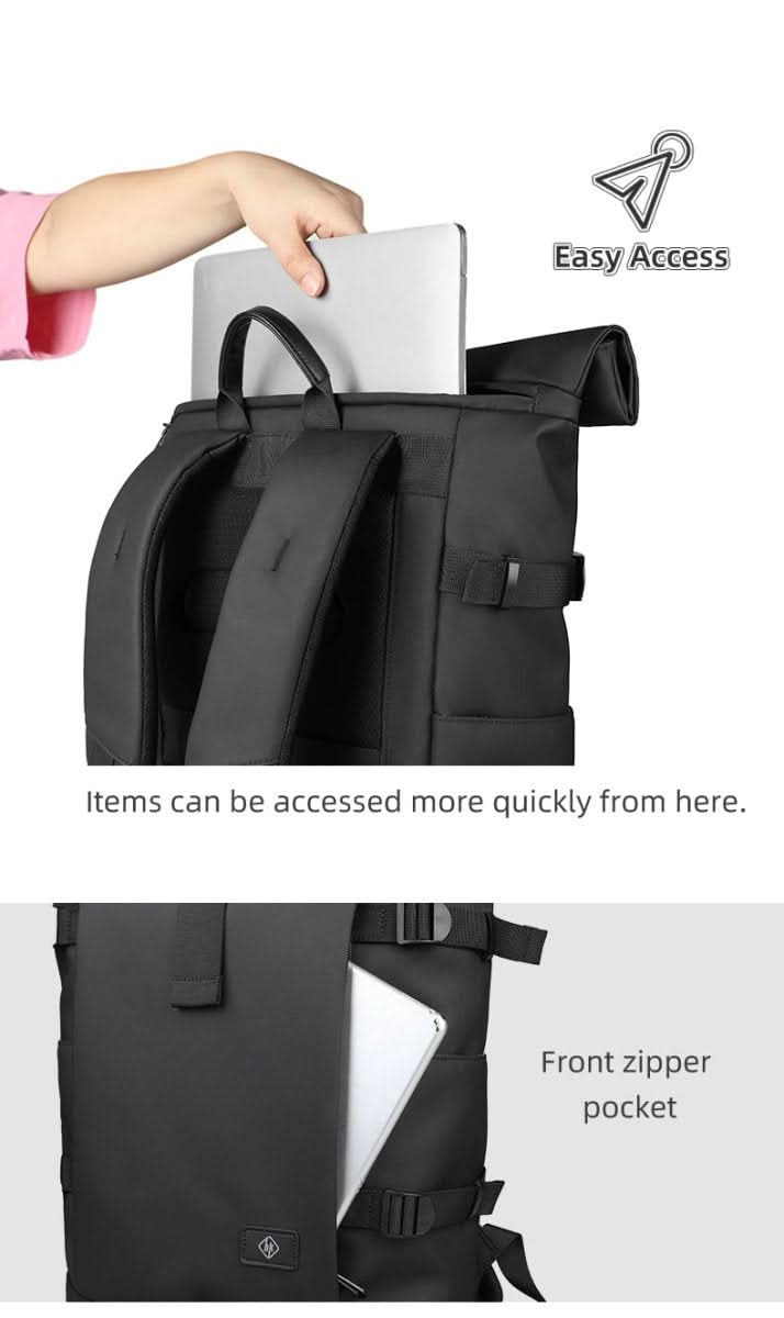 Mochila versátil y expandible TrailFlex con compartimento para portátil para aventureros