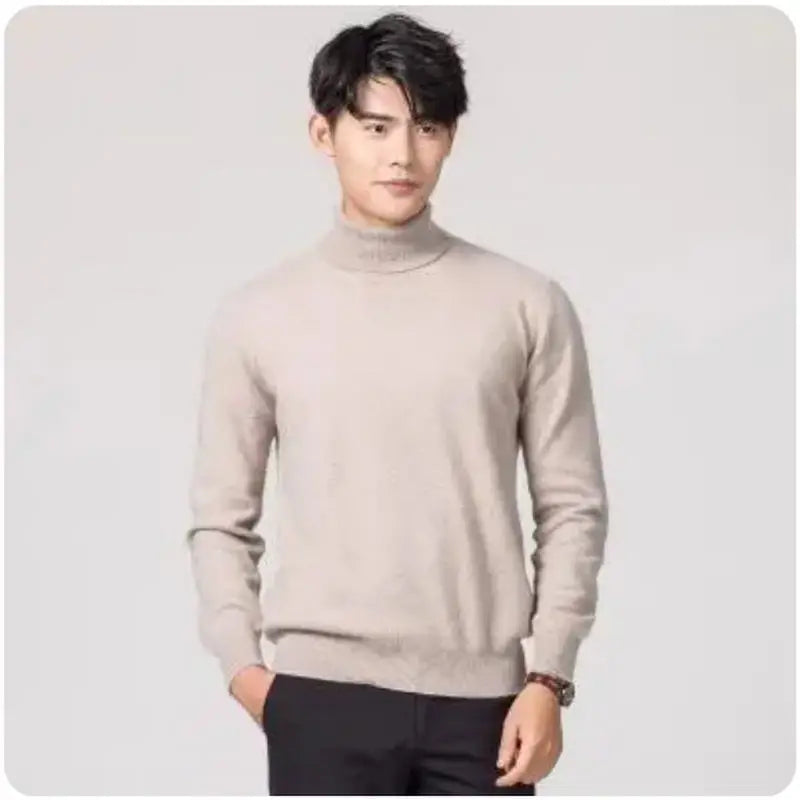 Suéter de cuello alto de cachemira Elliot – Calidez de lujo para hombres | Otoño e invierno 2023