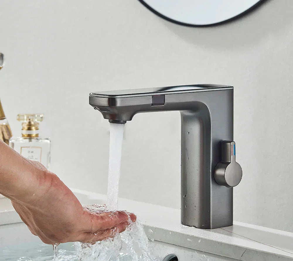 Winnie Paip Bilik Mandi Sensor Pintar Dua – Pencampur Air Panas & Sejuk Pemasangan Dek