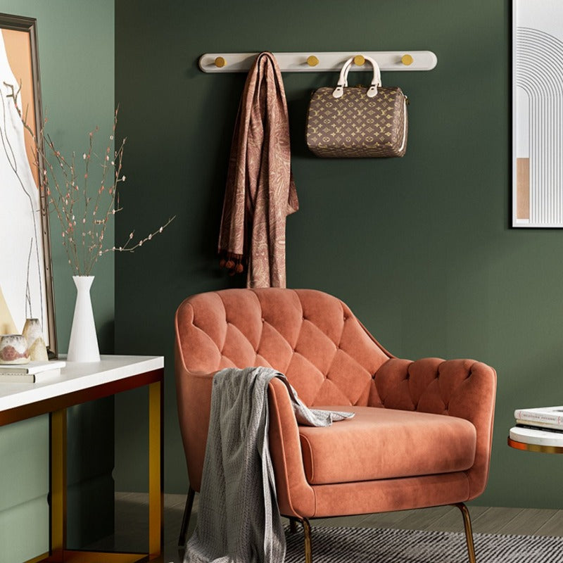 Porte-manteau mural taupe d'époque avec crochets