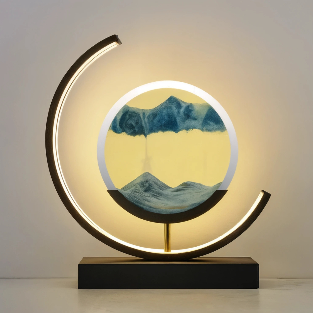 Lampada da tavolo a LED Sabbie del Tempo con bagliore caldo minimalista