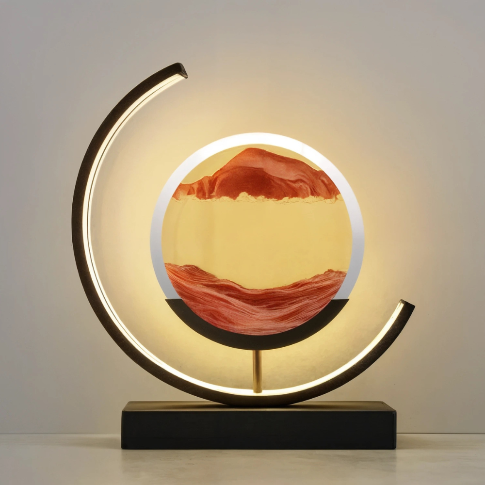 Lampada da tavolo a LED Sabbie del Tempo con bagliore caldo minimalista