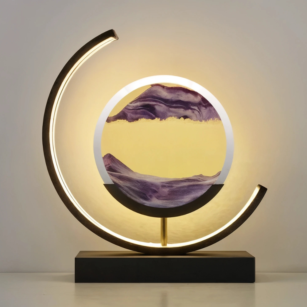 Candeeiro de Mesa LED Areias do Tempo com Brilho Quente Minimalista