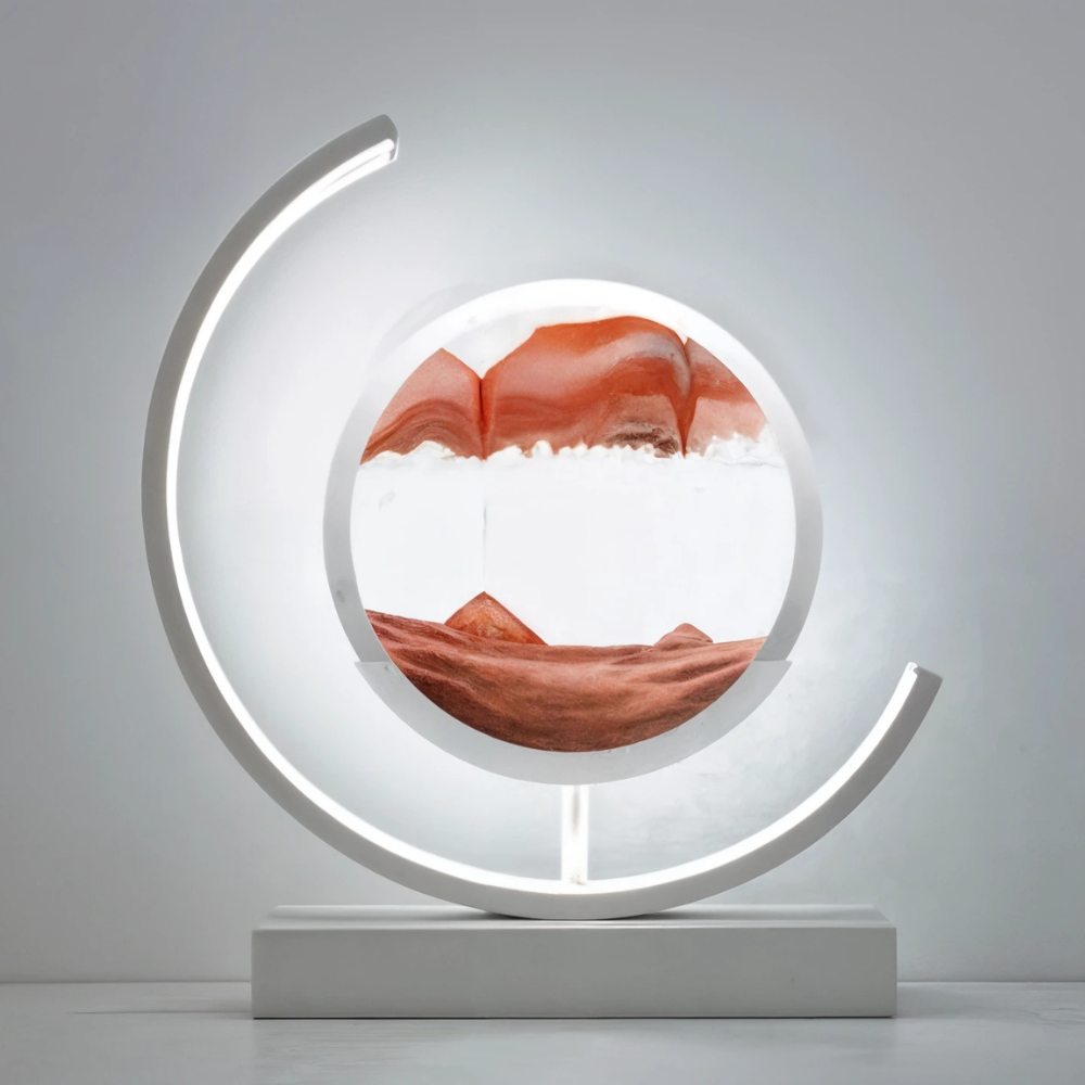 Lampada da tavolo a LED Sabbie del Tempo con bagliore caldo minimalista