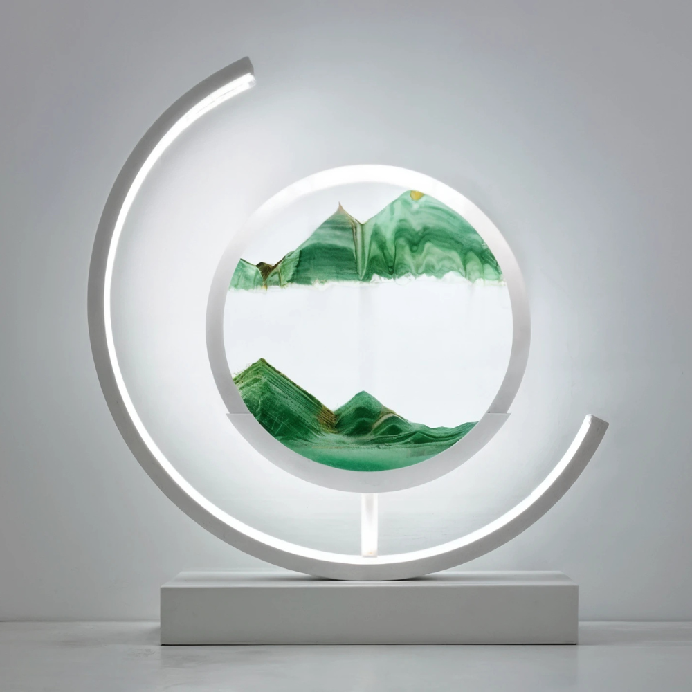 Lampada da tavolo a LED Sabbie del Tempo con bagliore caldo minimalista