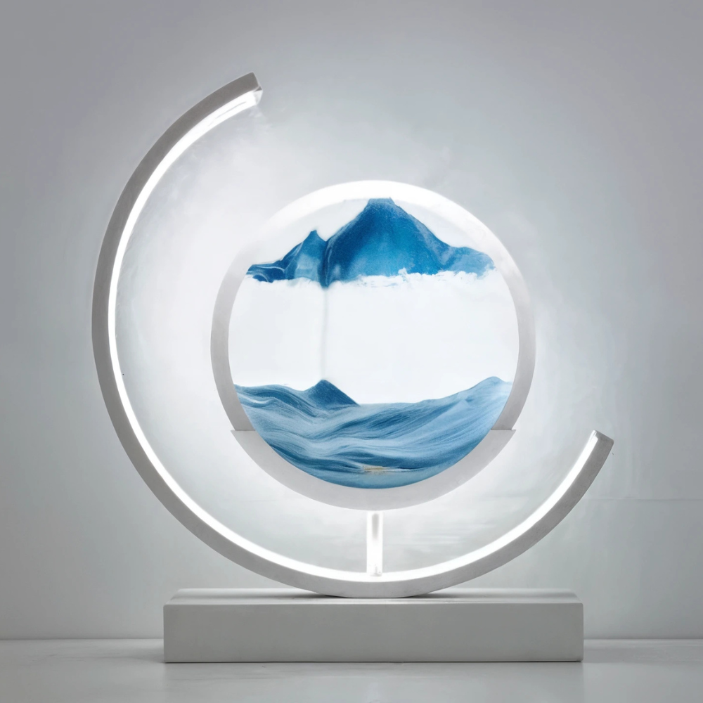 Lampada da tavolo a LED Sabbie del Tempo con bagliore caldo minimalista