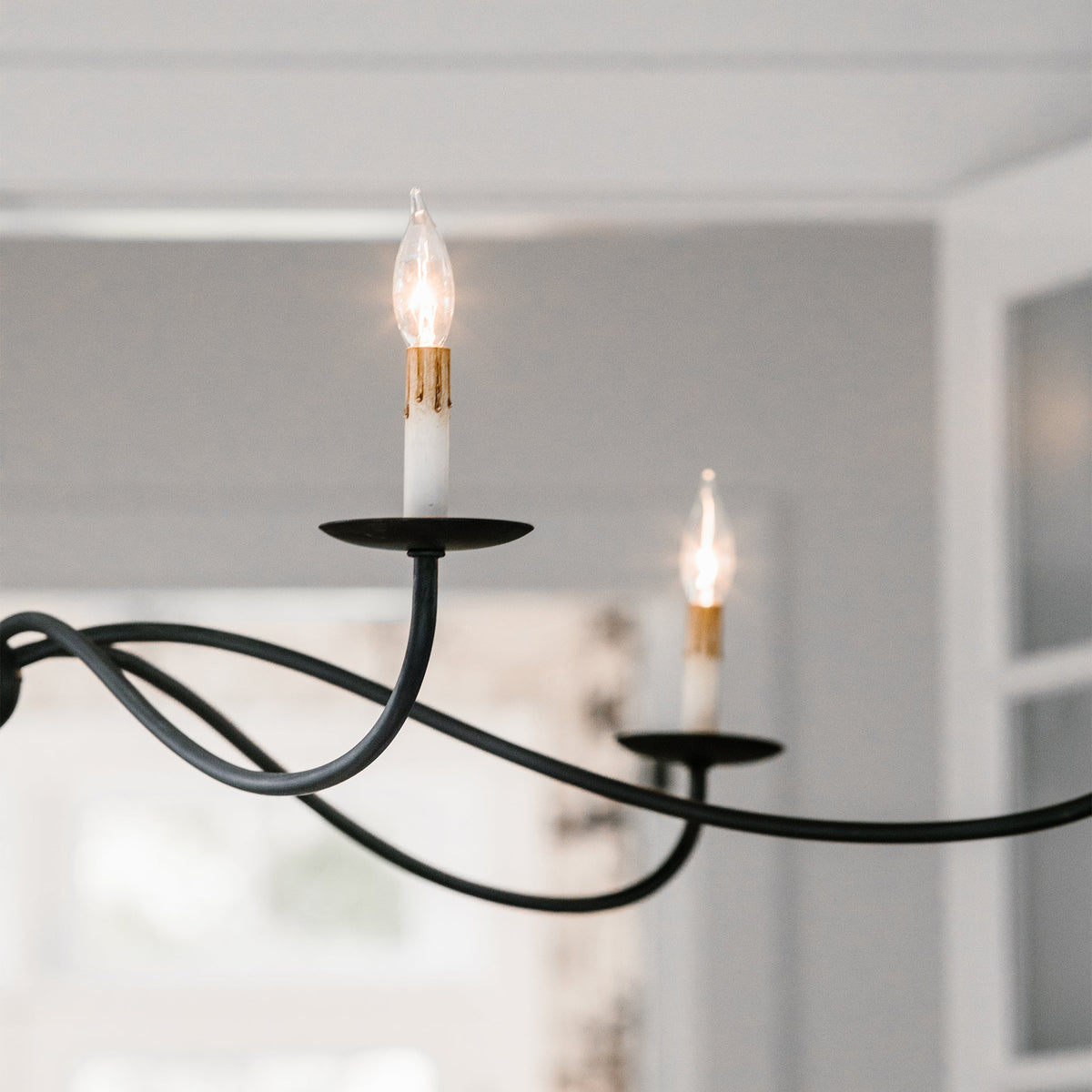 Lustre de style champêtre à bougies – Alfred