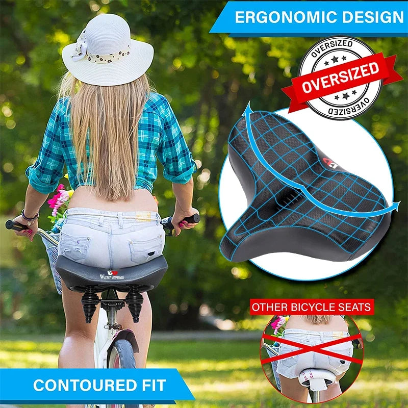 Breiter Ergonomischer Sattel für Mountainbike, E-Bike und Stadtrad Komfort