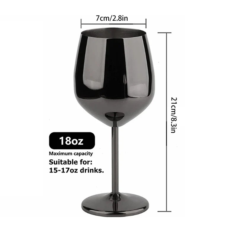 Şampanya Bardağı - Uzun Çelik Şarap ve Kokteyl Kadehi
