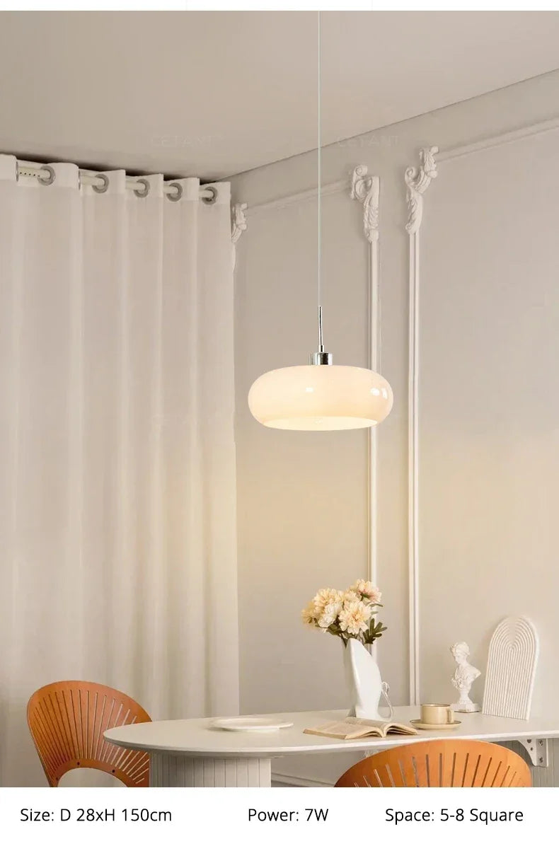 Aurora üveg éjjeli függeszték lámpa fehér vagy narancssárga árnyalattal