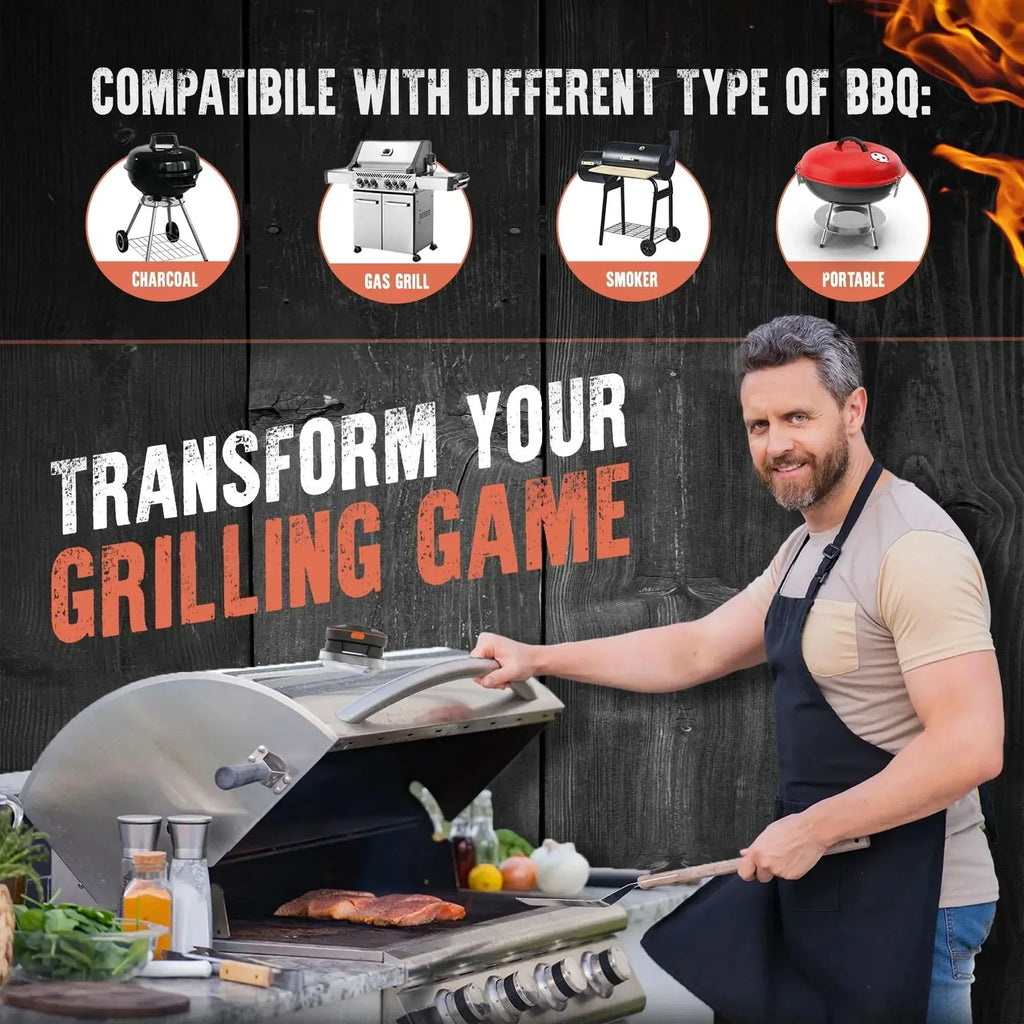 Termometro per carne wireless AeroTemp Pro per barbecue con Bluetooth in tempo reale e quattro sonde