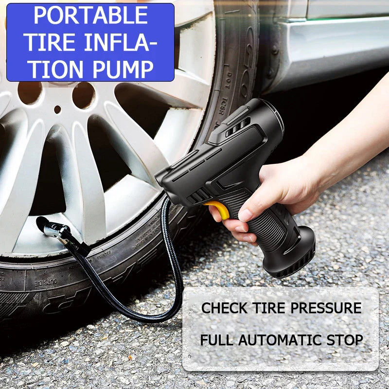 Gonfleur de pneus compact à main - Pompe électrique 12V pour voitures, vélos et camping-cars