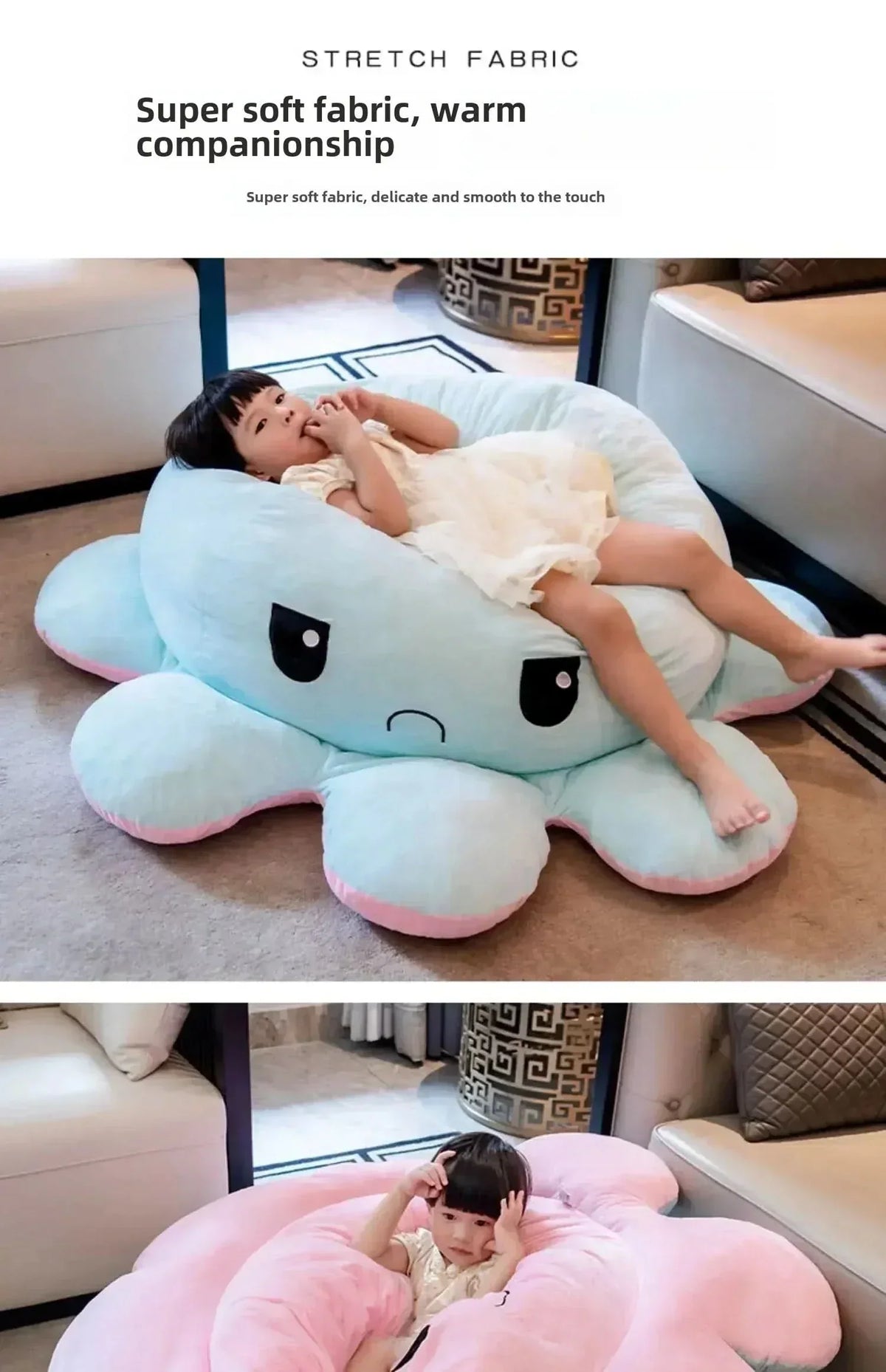 SnuggleOcto puha, ölelhető plüsspolip gyerekeknek