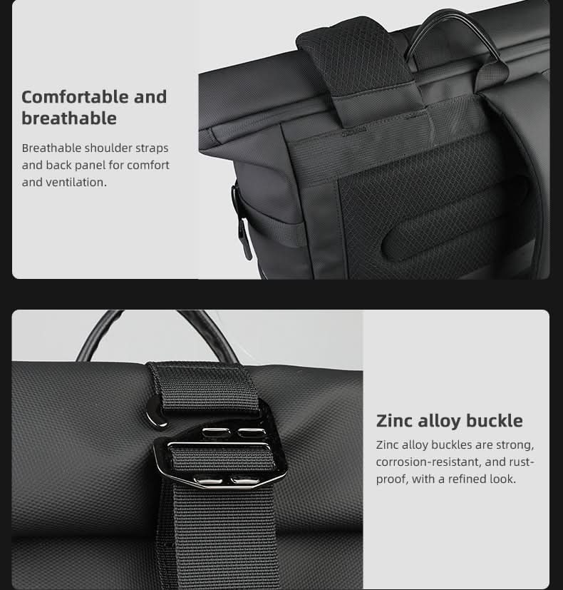Mochila versátil y expandible TrailFlex con compartimento para portátil para aventureros
