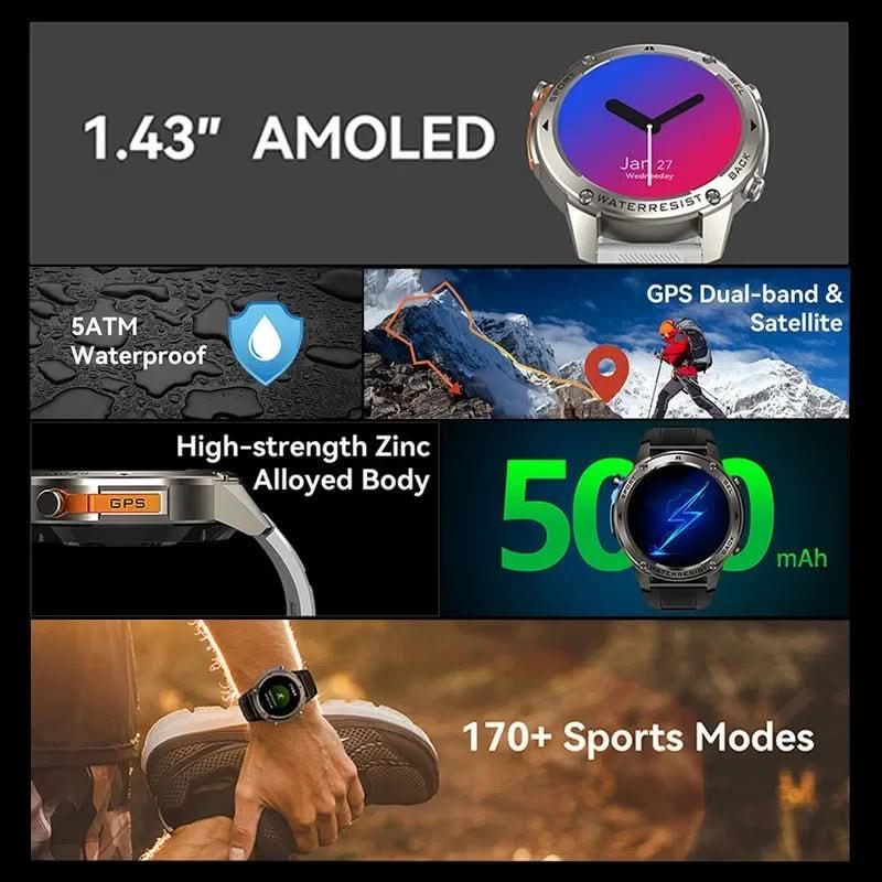Outdoorové chytré hodinky TrailNova X s GPS, kompasem a monitorováním zdraví
