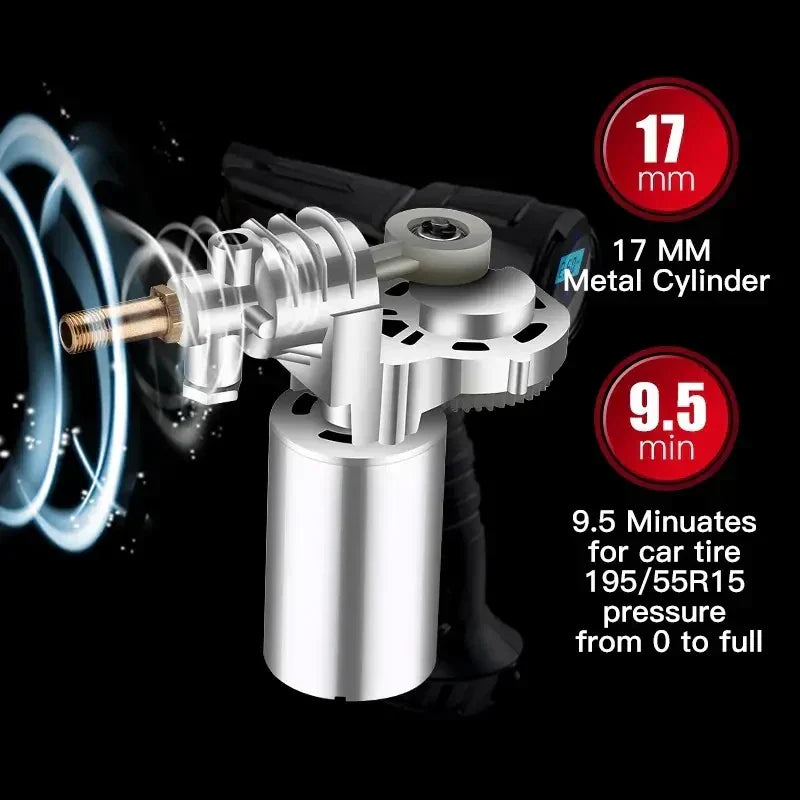 Gonfleur de pneus compact à main - Pompe électrique 12V pour voitures, vélos et camping-cars
