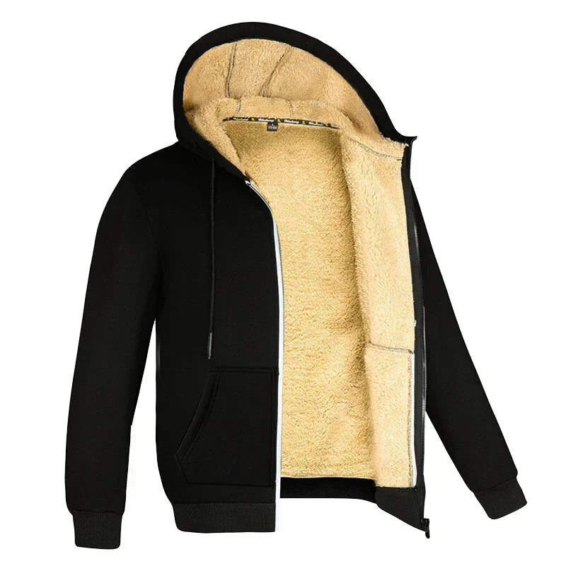 Chaqueta de forro polar cálida de invierno Ardent, mezcla de lana de cordero y cachemira