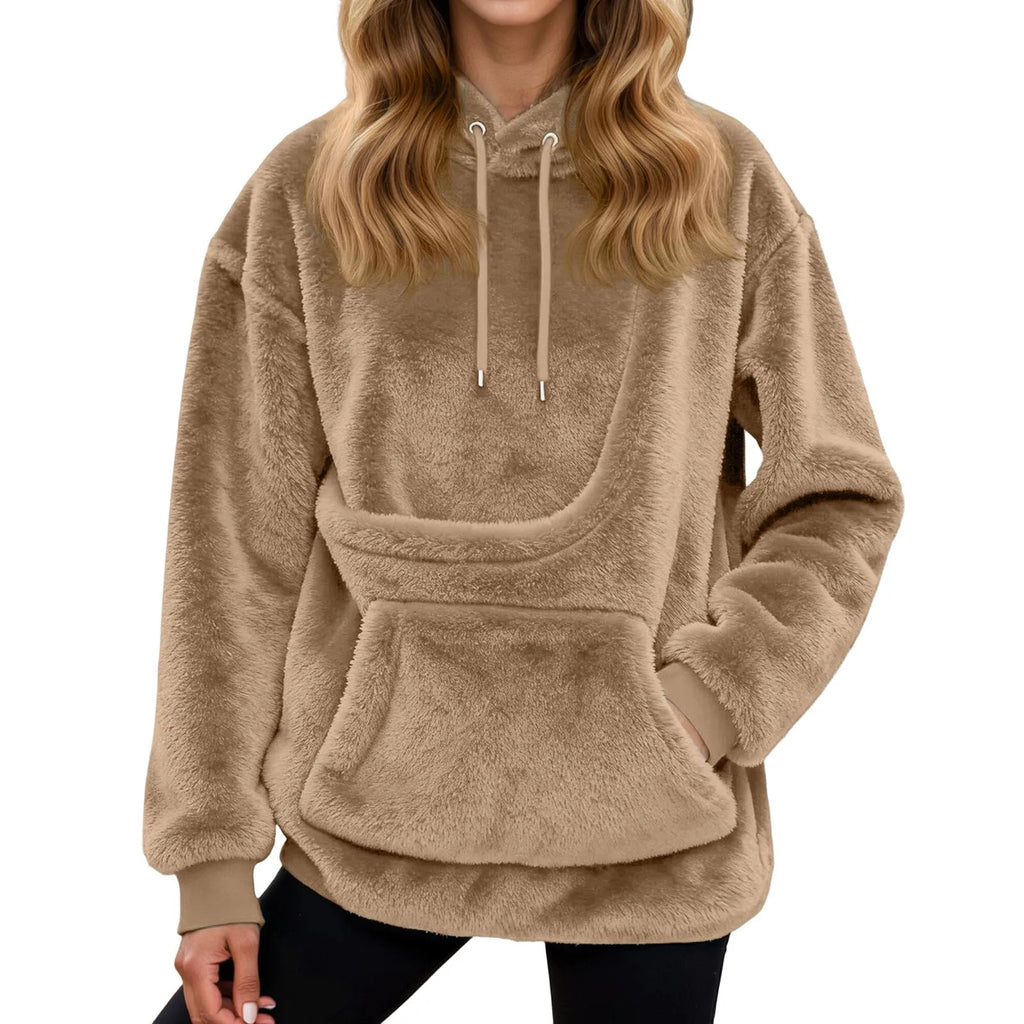 Fleece Hoodie with Front Pet Carrier Pocket