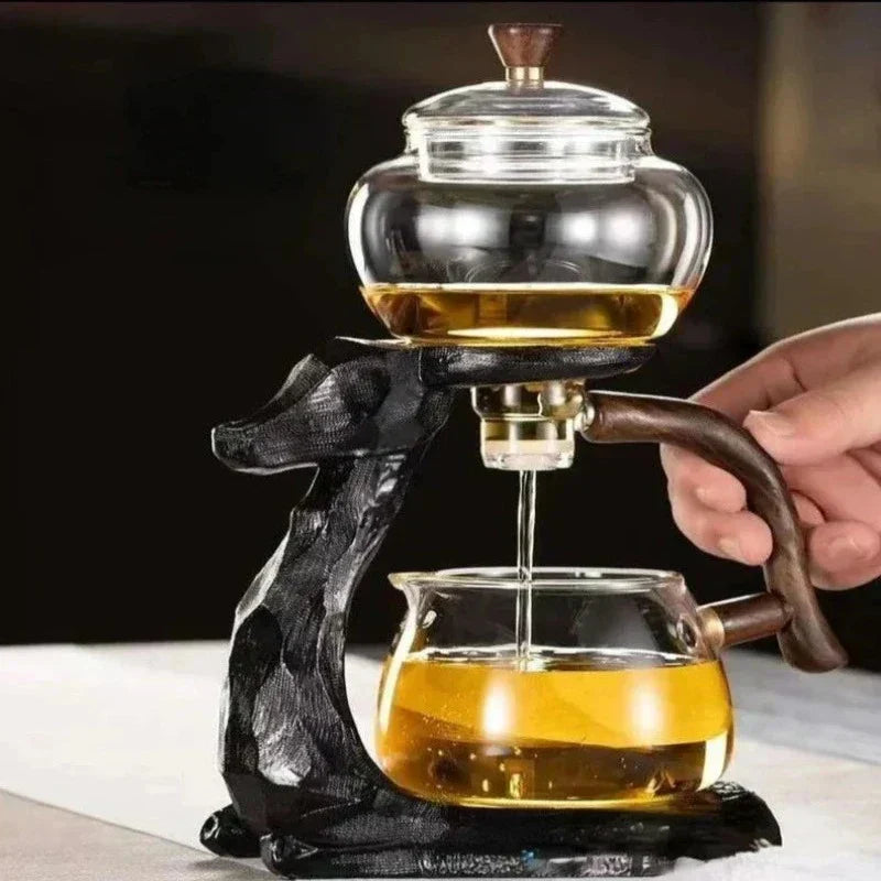 Set Teh Kung Fu Kaca Sedutan Magnetik Automatik 350ml
