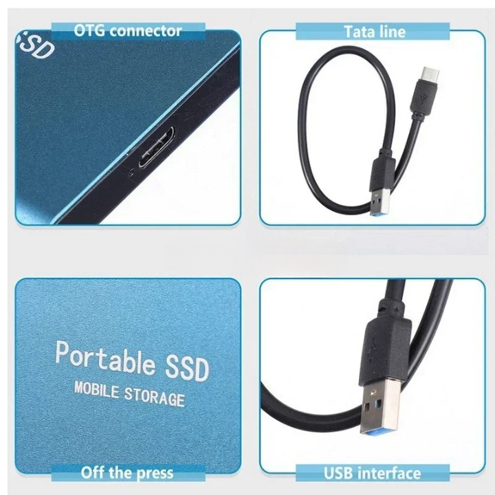 PulseFlow SpeedPro 2TB USB C 3.1 SSD High Speed Storage