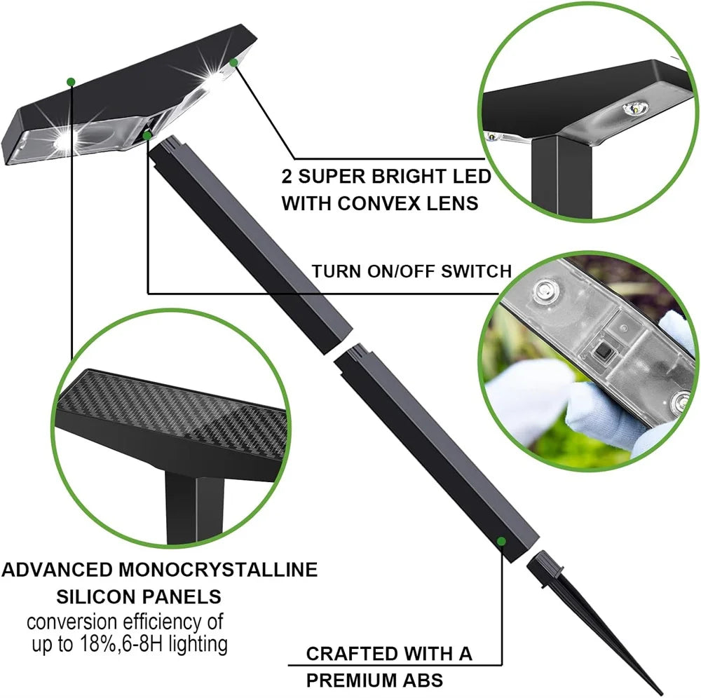 Waterproof Solar LED Landscape Path Lights For Outdoor Garden
