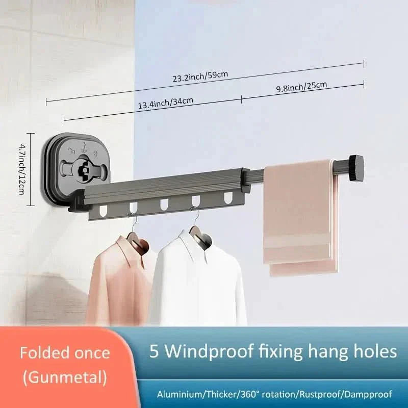 AeroFold Wall Mounted Tumble Dryer Foldable Space Saver For Small Homes