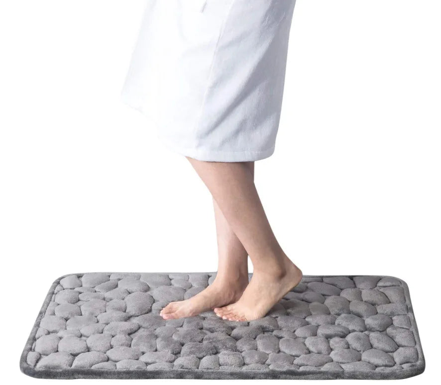 Tapis de bain antidérapant à relief géométrique