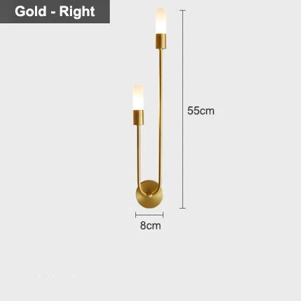 Aurora fekete és arany fali lámpák G9 beltéri világítással