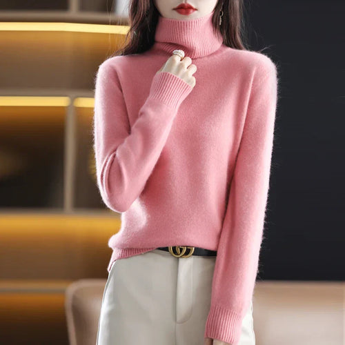 Emma 高领纯100%羊绒毛衣：适合秋冬季节