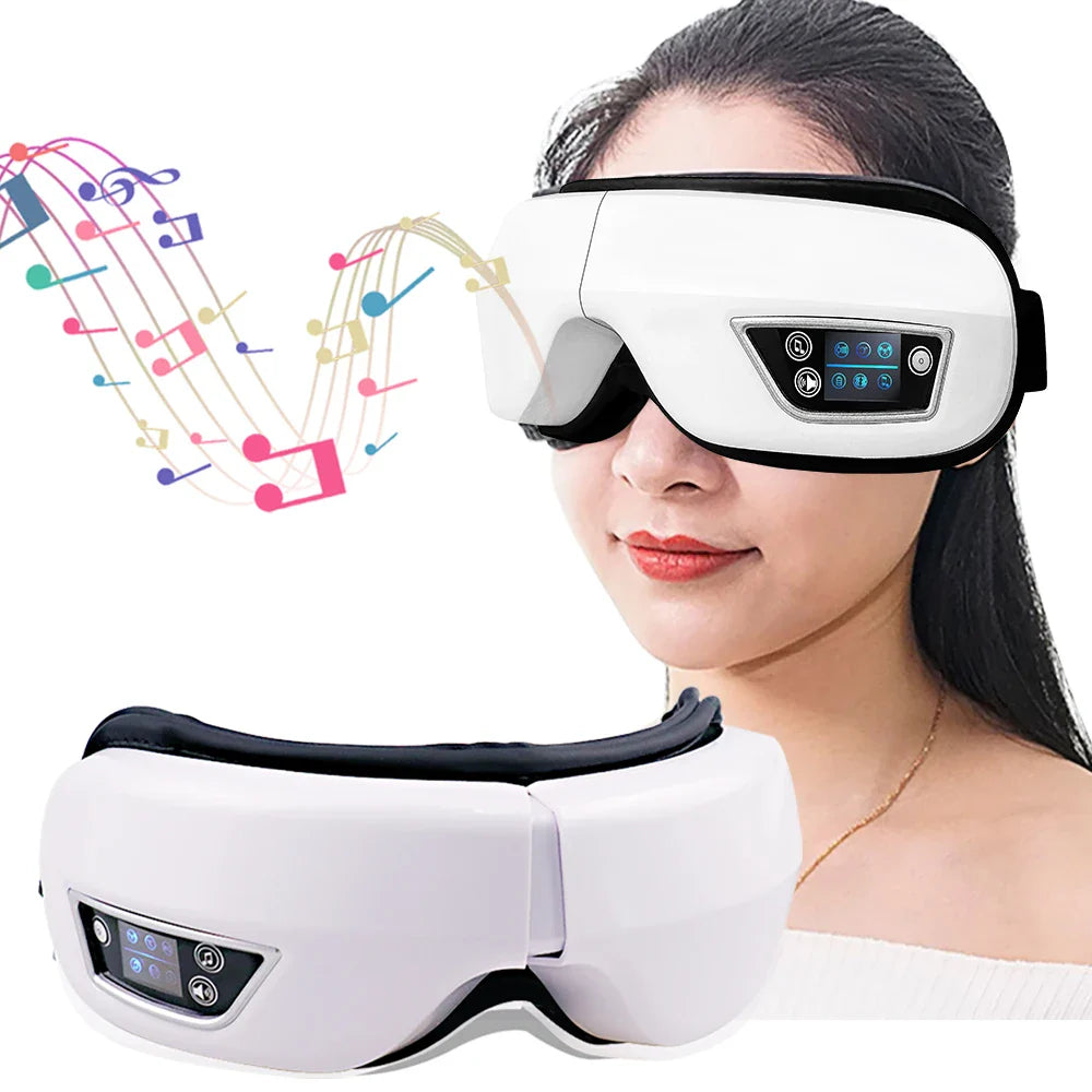 Eye Massager - 6D Airbag Compression - Bluetooth Music - 4 Modes - 1200mAh