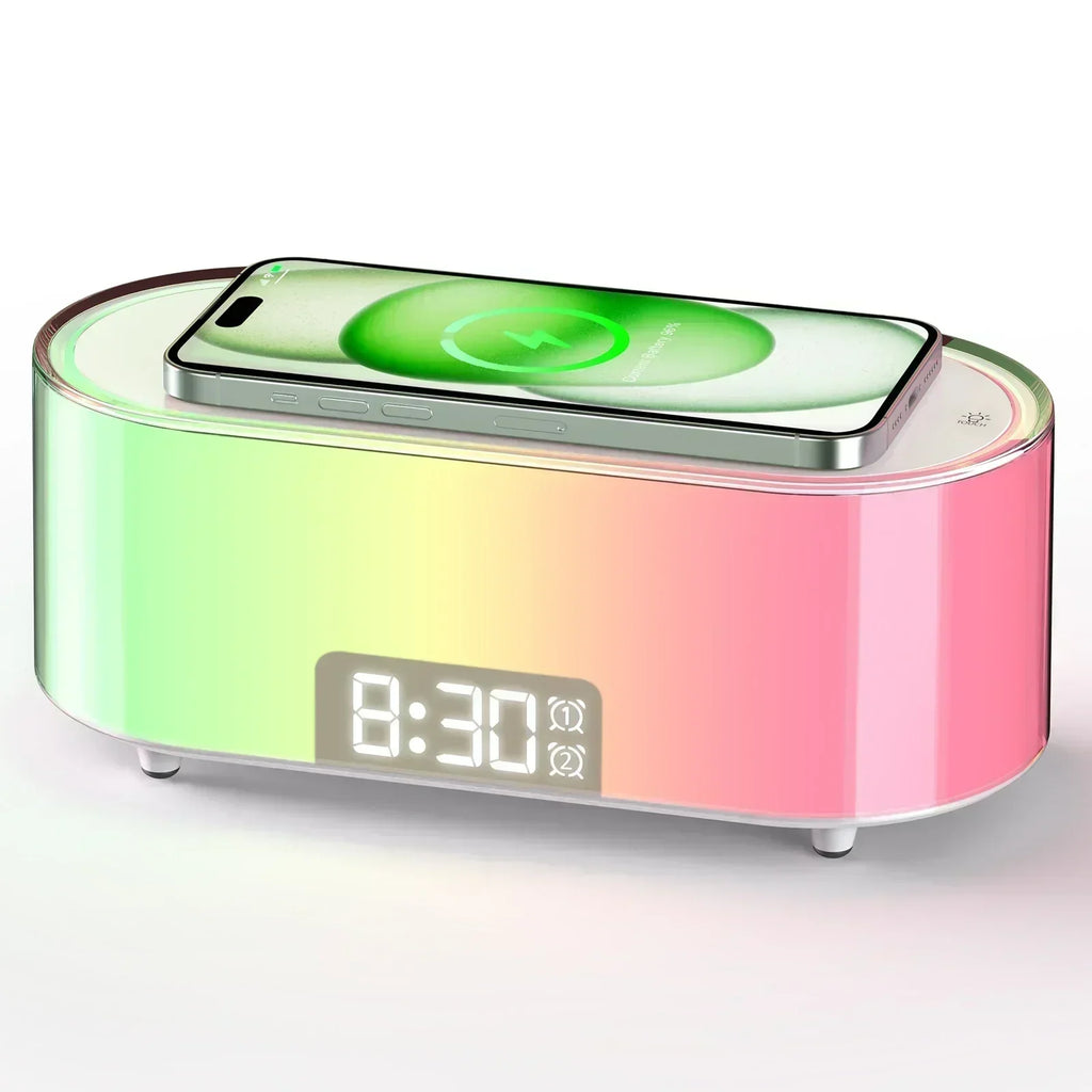 Lunera | 15W ワイヤレス充電ステーション LEDアラームクロック付き | Orntli