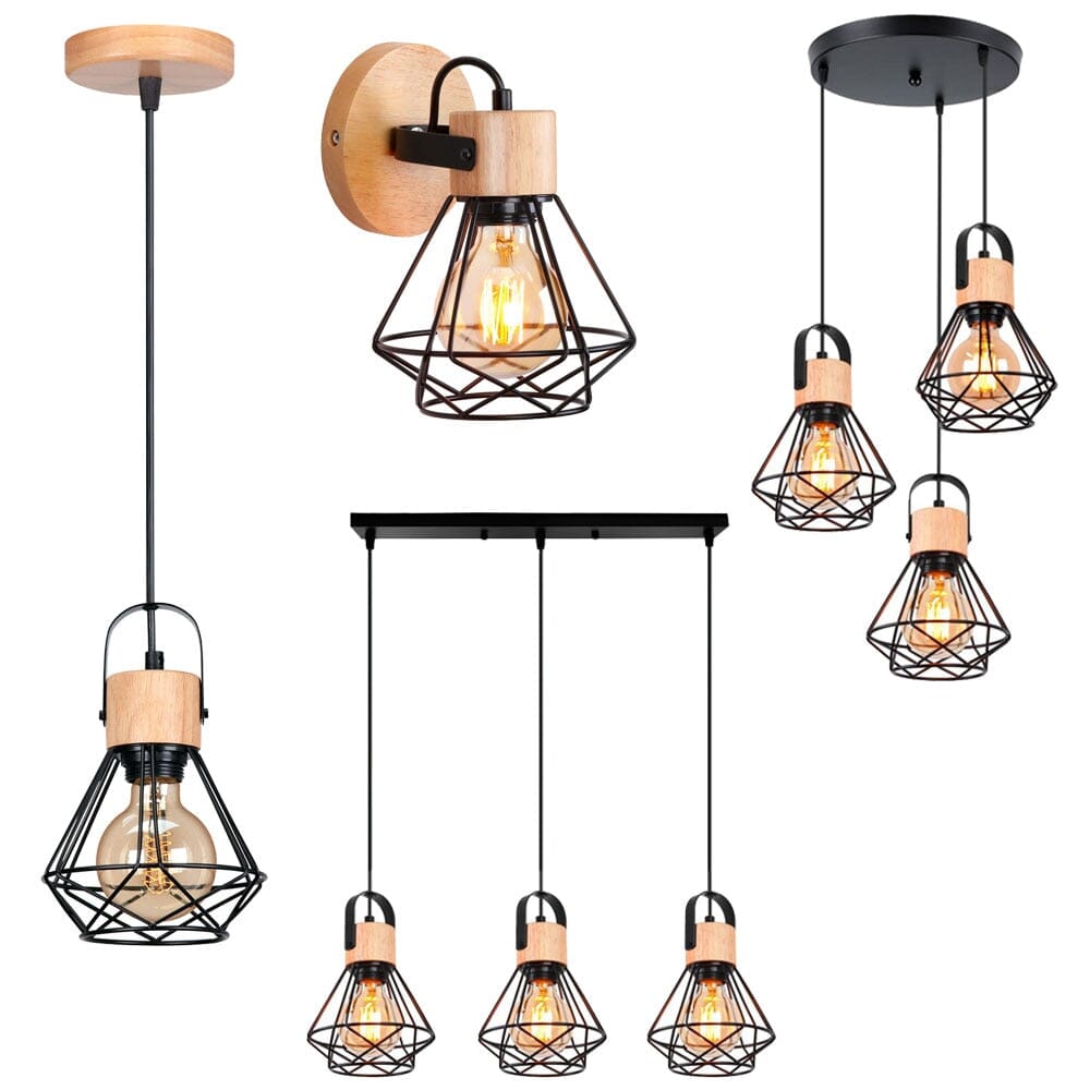 Luminaires en bois vintage nordiques