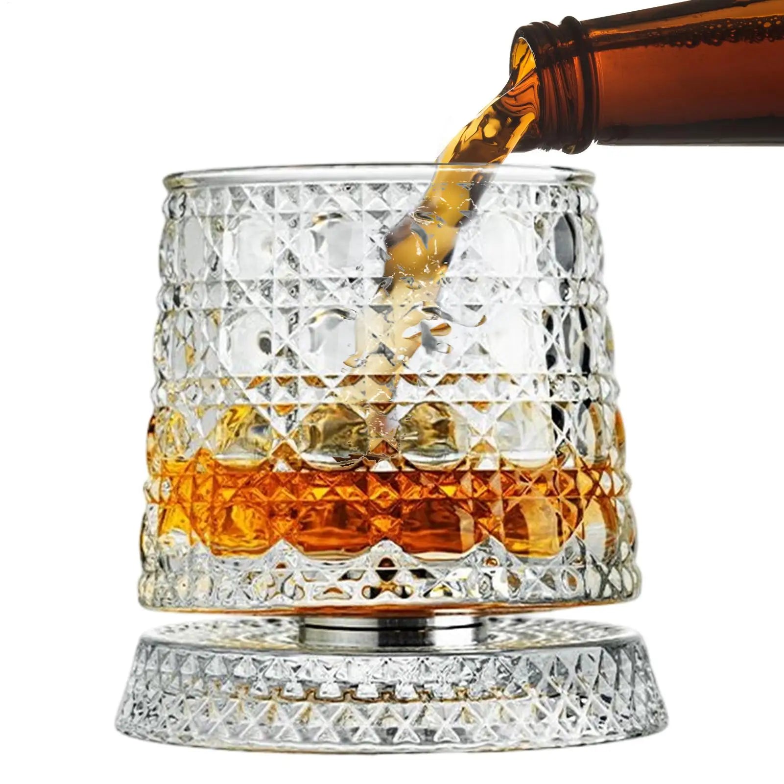 Zestaw obrotowych szklanek do whisky do zabawy i rozmów