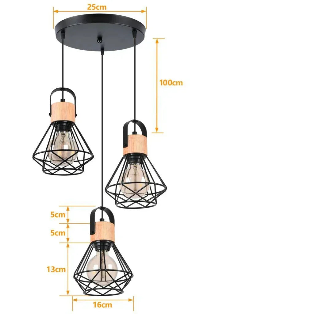 Luminaires en bois vintage nordiques