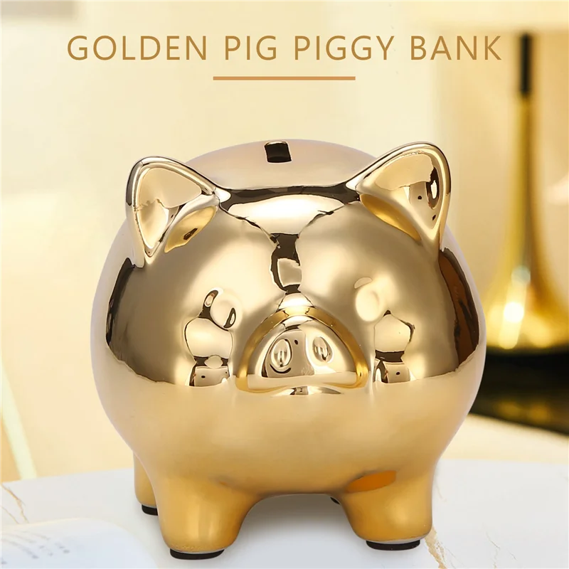 Tirelire Cochon Porte-Bonheur en Céramique – Mignonne Tirelire pour Économies