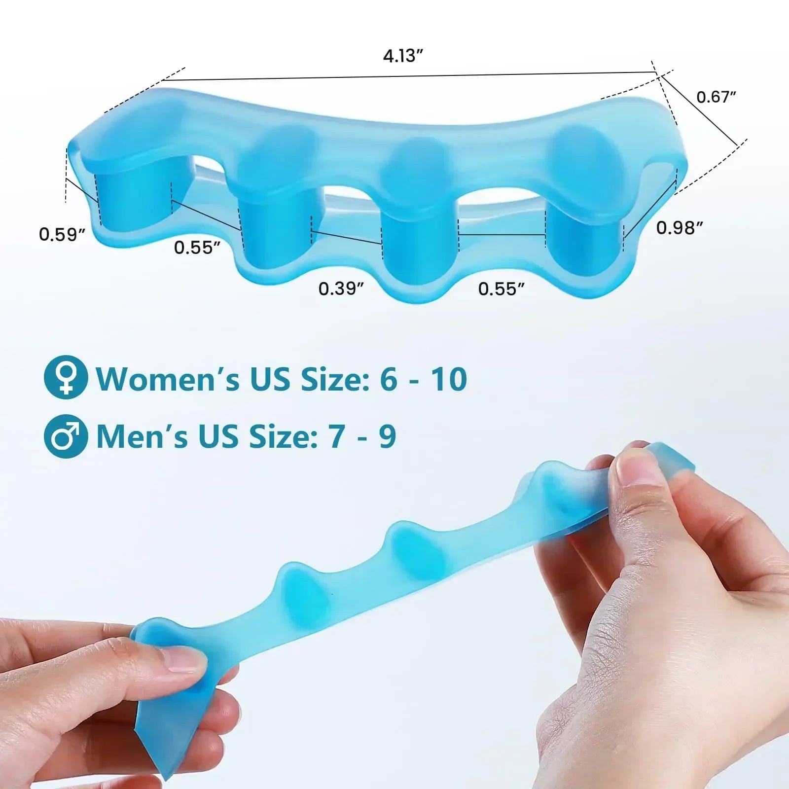 Silicone Toe Separators for Bunion & Toe Alignment Support