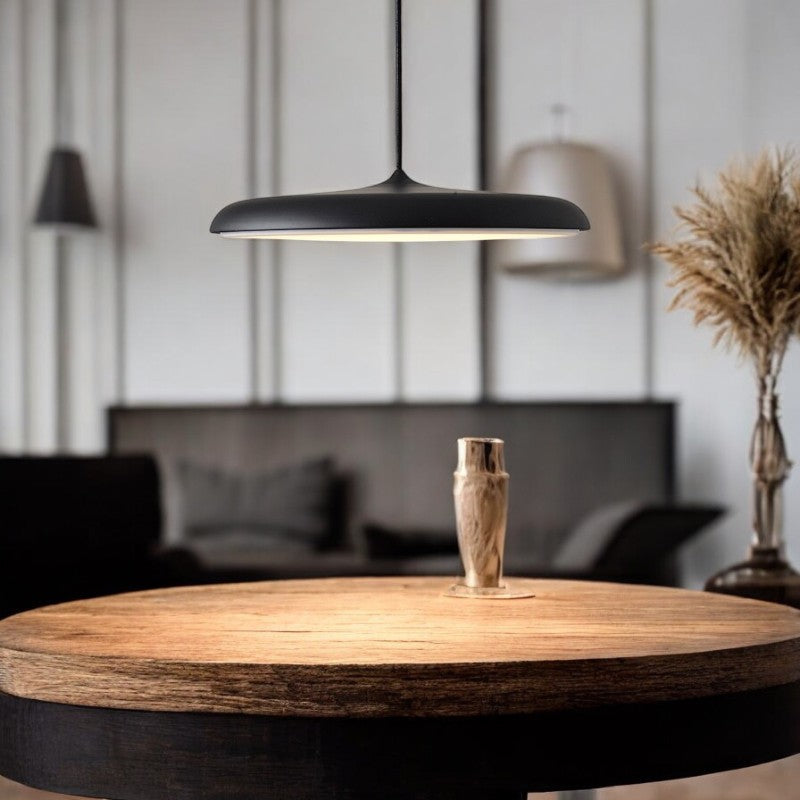 LumiNord | Energy-Efficient 30 cm Minimalist LED Pendant Light in Scandinavian Style for Kitchen and Modern Interiors | Orntli