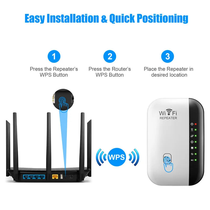 WiFi Forsterker™ - 300 Mbps Trådløs Signalforsterker