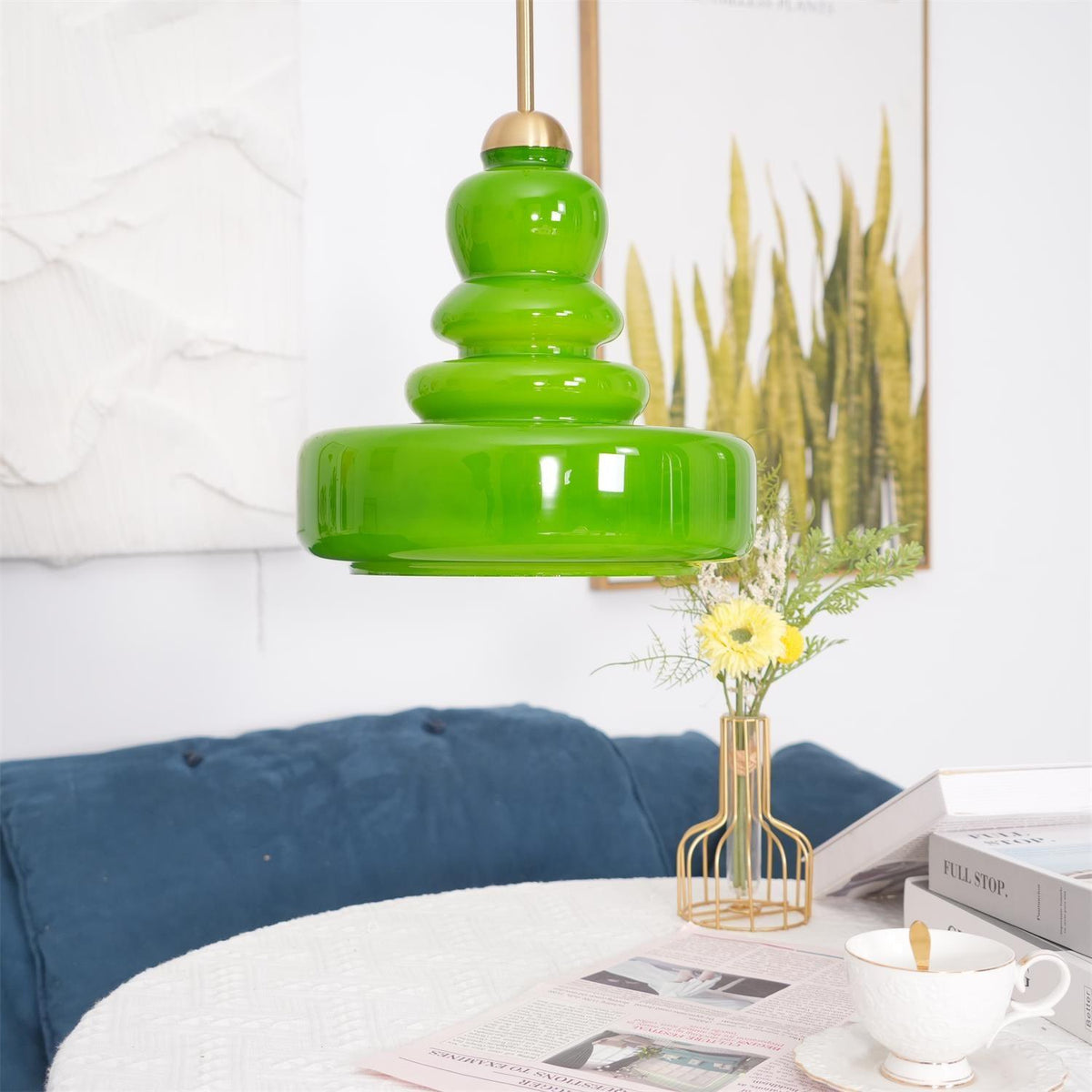 Lampada a sospensione in vetro stile schoolhouse — Illuminazione moderna classica