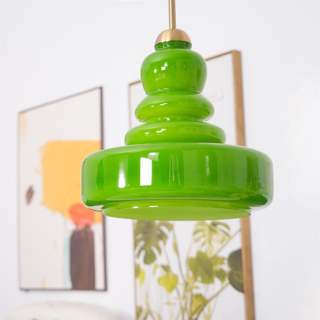 Lampada a sospensione in vetro stile schoolhouse — Illuminazione moderna classica