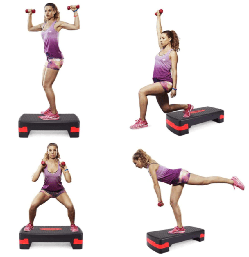 Step fitness regolabile FlexStep per allenamenti a casa con altezza regolabile